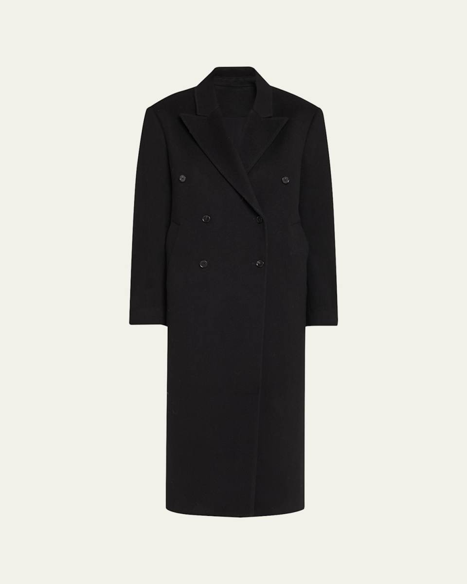 Rosco Double-Breasted Wool-Cashmere Long Coat